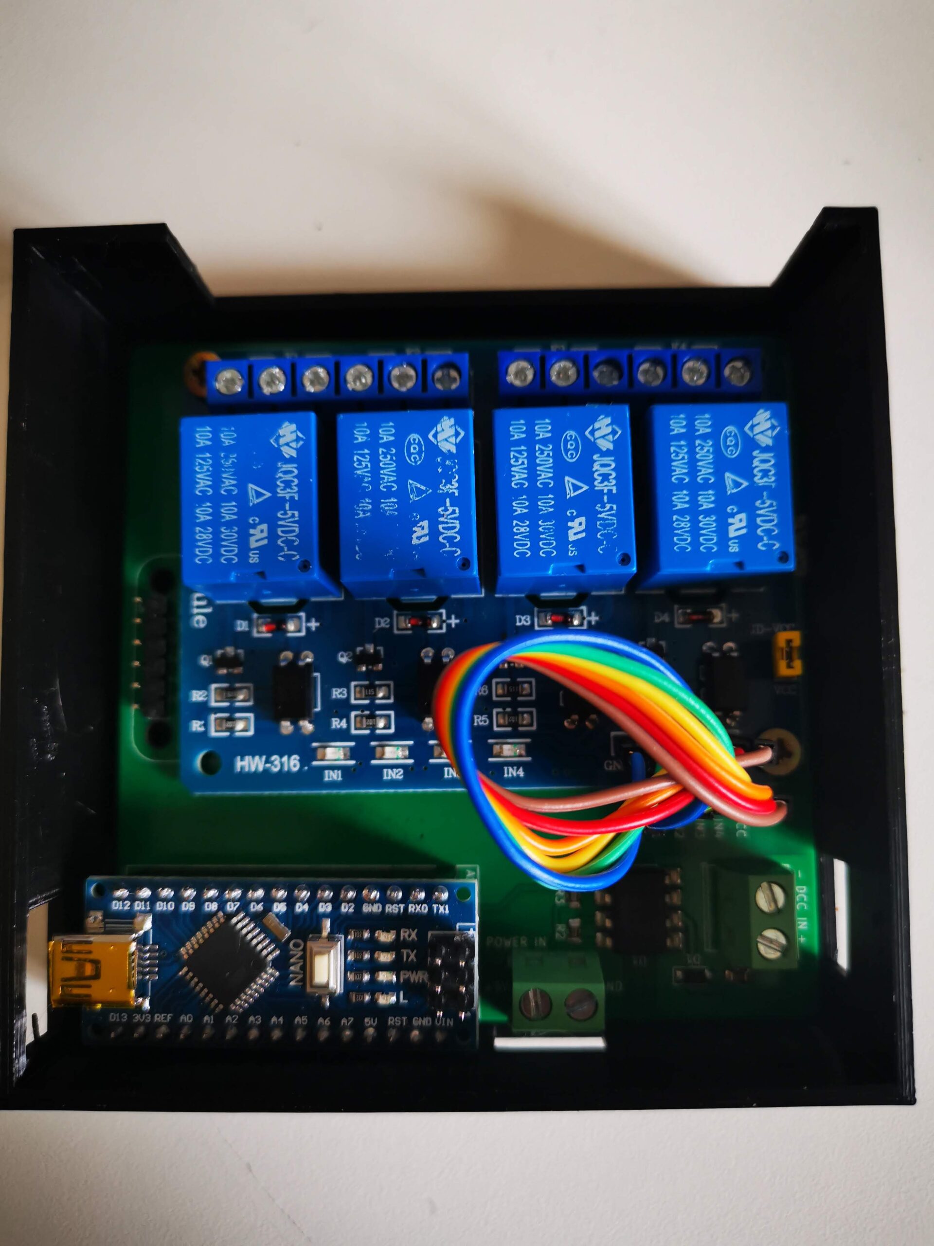 DCC Arduino 4 way relay decoder