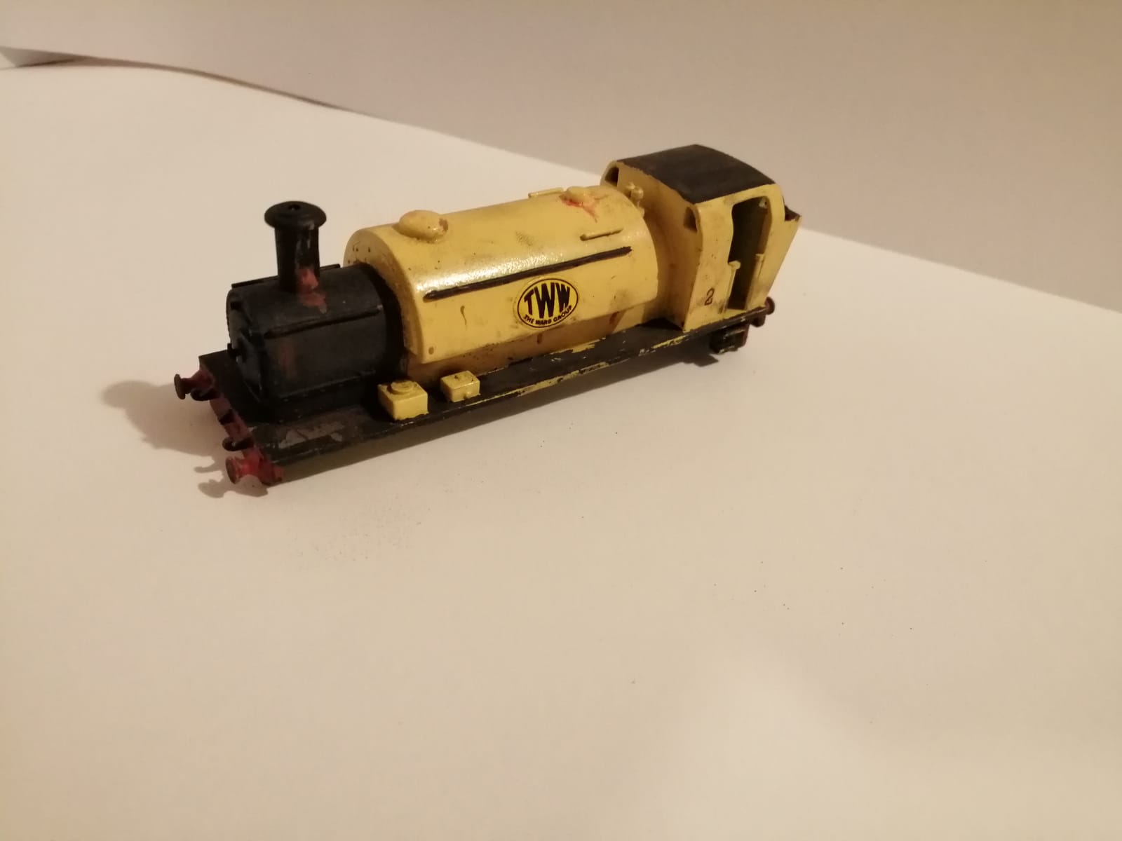 3D printed development locomotive body. Detailed to show finished condition.